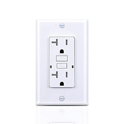 20 Amp Tamper Weather Resistant WTR GFCI LED outlet w/Wallplate UL2015 (Pack of 3)