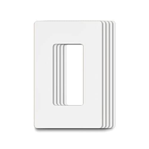 1-Gang Screw less Decorative Wall Plates - Child Safe Outlet Cover Size -Outlet Cover for Light Switch- Face plate Cover for Decorator Receptacle Outlet Switch - UL Listed (pack of 10)
