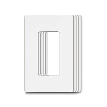1-Gang Screw less Decorative Wall Plates - Child Safe Outlet Cover Size -Outlet Cover for Light Switch- Face plate Cover for Decorator Receptacle Outlet Switch - UL Listed(pack of 5)
