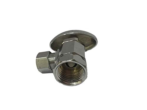 1/2" FIP x 3/8" Comp Water Supply Valve - Multi Turn, Angle, Water Valve Shut Off, PEX, Copper (pack of 1)