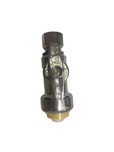 5/8" Quick connect x 3/8" Comp Water Supply Valve - 1/4 Turn, Straight, Water Valve Shut Off, PEX, Copper (pack of 1)
