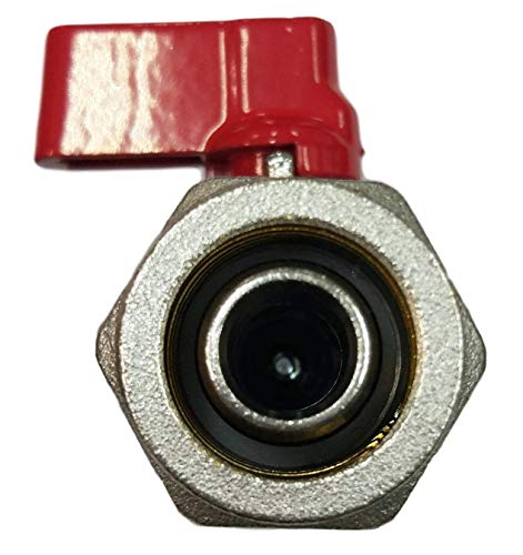 2 Loop Plumbing Manifold w/ 3/4" trunk & 1/2" pex ball valves, red handle