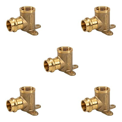 Propress Drop Ear Elbow - Pex 1/2 Inch x 1/2 Inch Female NPT Drop-ear Elbow -Copper Pro press Fitting - Copper Drop Ear Elbow - Solution for Quick Plumbing Installations - Pack of 5