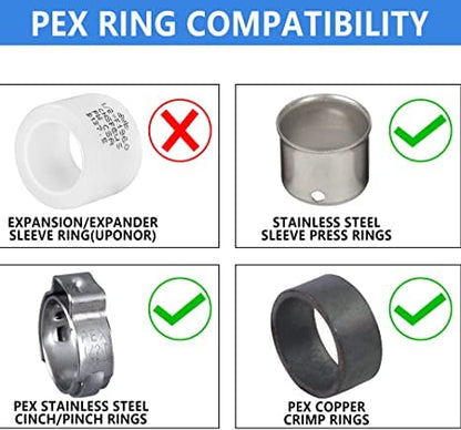 Pack of 10 Pex 1/2 Inch x 1/2 Inch NPT Male Adapter Brass Crimp Fitting