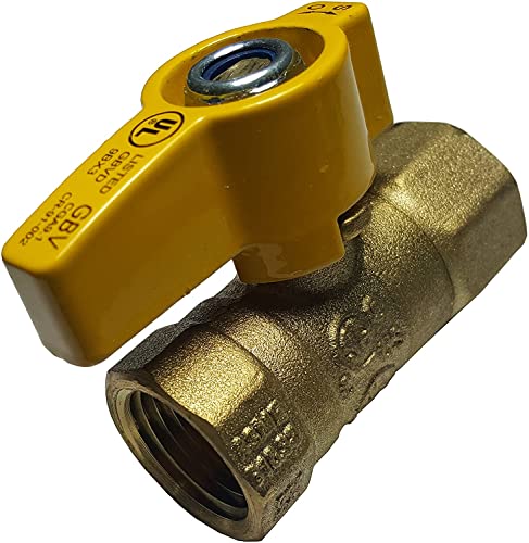 pack of 10 3/4" IPS BRASS GAS BALL VALVE,1/4 TURN - PROPANE, NATURAL GAS, METAL HANDLE. CSA APPROVED